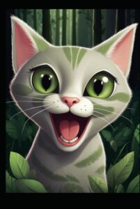 Notizbuch fröhliche Katze